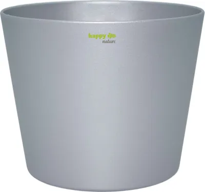 Produktbild von Kunststoff Blumentopf Florenz silber Ø 14,3 cm Höhe 12,0 cm