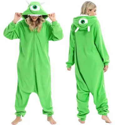 Immagine prodotto di Pigiama da donna, tuta intera tipo Kigurumi, costume da uomo Mike Wazowski, verde