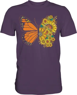 Produktbild von Sonnenblumen Schmetterling T-Shirt – Urban Purple / L