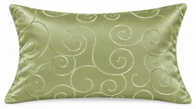 Produktbild von Kissenbezug 30x50 cm lindgrün Damast Circle Deko Kissenhülle mit Reißverschluss