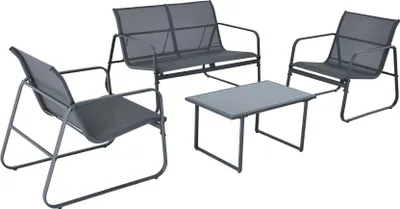 Produktbild von Lounge-Set outdoor MERIDA grau Gartenset Loungemöbel Gartenmöbel