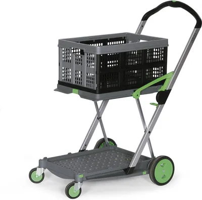 Produktbild von Einkaufswagen mit Rädern – Einkaufswagen aus robustem Material – wasserdicht
