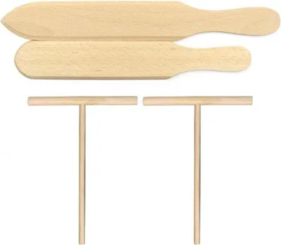 Image de Lot de 4 poêles à crêpes avec spatule et ustensile