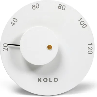Produktbild von Sauna Thermometer rund 14 cm Weiß Serie 2 bis 120 °C