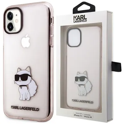Produktbild von Karl Lagerfeld Klhcn61Hnchtcp Etui Für Iphone 11 / Xr - Rosa Ikonischen Choupette