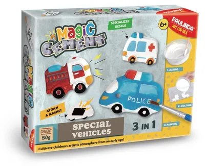 Zdjęcie produktu dla Zestaw kreatywny Strigo Magic Cement Pojazdy Specjalne