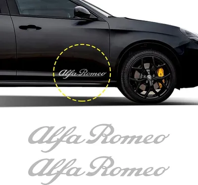 Obrázek produktu pro Samolepky Alfa Romeo, oficiální logo, stříbrná barva, 25 cm, 2 kusy