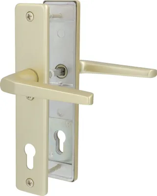 Produktbild von Alpertec Schutzbeschlag Tira Drücker/Drücker Aluminium neusilber 92 mm