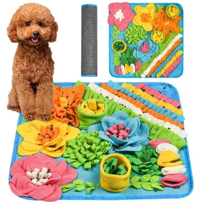 Immagine prodotto di TRANKIELO® - Tappetino olfattivo per cani – Giocattolo interattivo per cani – Sottopiatto per l'alimentazione e l'addestramento dei cuccioli – 39 x 39 cm