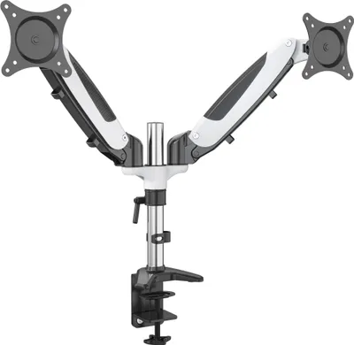 Produktbild von ERGOLEBEN GS220TK 2 Monitor Tischhalterung | 15-27 Zoll | Gasdruckfeder | höhenverstellbare | drehbar schwenkbar neigbar | VESA 75/100 | bis 8kg je Monitor