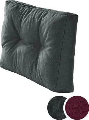 Obrázok produktu pre sleepling - Vankúš na paletu Bodyprotect Vankúšiky na paletu, bočná časť rohového vankúša, 60 x 40 cm, vysokokvalitná čalúnnická tkanina v tmavosivej farbe