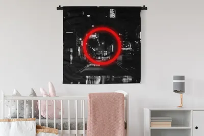 Produktbild von MuchoWow® Wandteppich Wandbehang Spiele - Controller - Rot 90x90 cm Tapisserie Dekoration Wandtuch - Wandaufhänger