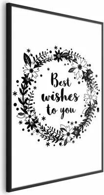 Produktbild von Posterpapier Poster - Best Wishes to You 29.7x42 cm Text m-C-0299-ao-a