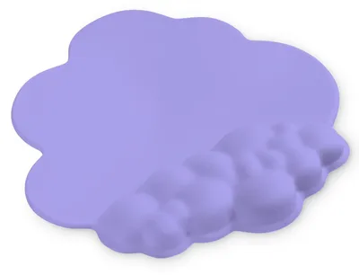 Produktbild von Mauspad mit Handgelenkauflage, Ergonomische Mausmatte, Wolkenform, Lila, 26 x 27 cm