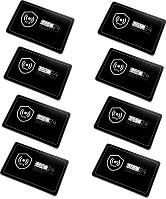 Zdjęcie produktu dla Zestaw 8 sztuk: karty blokujące RFID, ochrona przed NFC, karty zakłócające sygnał, ochrona kart kredytowych i paszportów, portfel