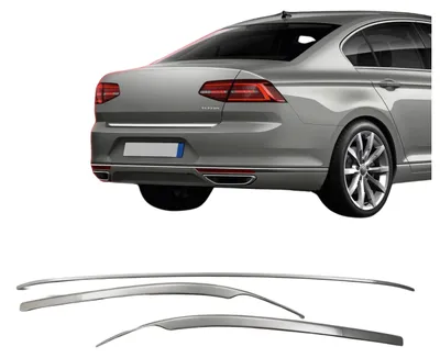 Imagen del producto de Molduras cromadas para los parachoques del Volkswagen Passat B8 Sedán de 4 puertas, modelos fabricados desde 2015 hasta 2019