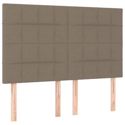 Produktbild von vidaXL Kopfteil Taupe 144x5x118/128 cm Stoff