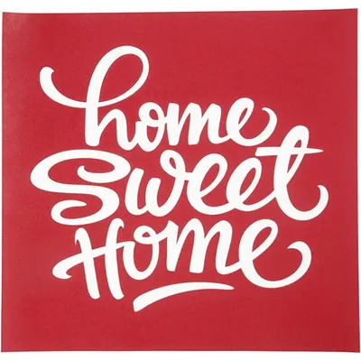 Image de Pochoir Creativ Company « Home Sweet Home » - Pochoir sérigraphique 20 x 22 cm pour textile