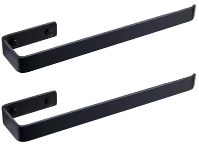 Produktbild von Handtuchhalter Schwarz Handtuchstange Bad Handtuchhalter Edelstahl Wandmontage Matt für Bad und Küche 40 cm, 2 Stück
