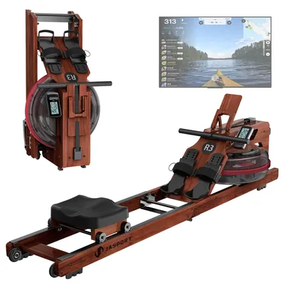 Produktbild von JASPORT R3 Faltbares Rudergerät mit Bluetooth-fähigem LCD-Display, kompatibel mit Kinomap, 28L Wassertank, belastbar bis 150 kg