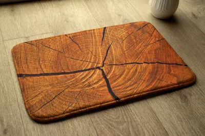 Produktbild von Badteppich Saugfähige - Badezimmer Teppich - Rutschfester Badvorleger Badematte - 90x60 cm - Baumstamm