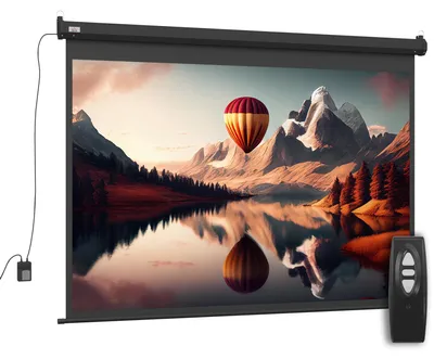 Produktbild von Beamer-Leinwand, Projektionsleinwand, 100 Zoll, 4:3, 203x152 cm, Schwarz