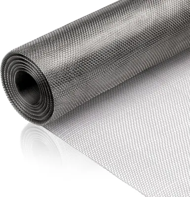 Imagen del producto de Malla de alambre de malla fina, con una abertura de 1 mm, de 40 x 200 cm, fabricada en acero inoxidable, para uso en jardines
