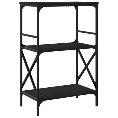 Produktbild von Bücherregal 3 Böden Schwarz 59x35x90,5 cm Holzwerkstoff