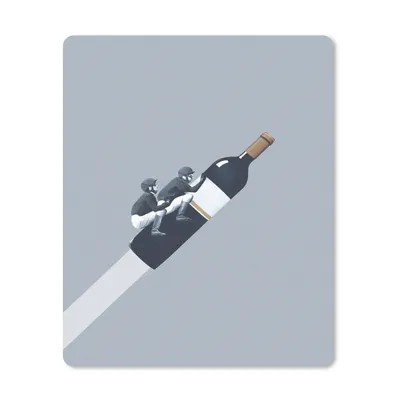 Produktbild von MuchoWow® Mauspad Mousepad Flasche - Männer - Vintage 30x40 cm - Mousepads - Maus Mat - Pad - Mausunterlage - Mausmatten