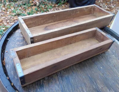 Produktbild von Holzboxen Holzkisten Set 2 Stück. Massives Hartholz Eisenbeschläge