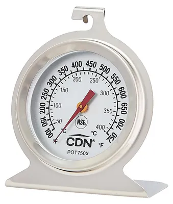 Ofenthermometer, hitzebeständig, 50–400 °C, Edelstahl, analog