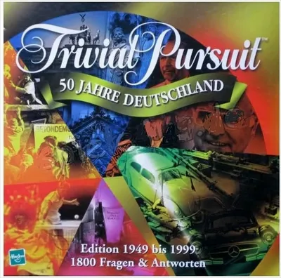 A collage of images representing different eras and events in German history, forming the cover of a Trivial Pursuit board game.
