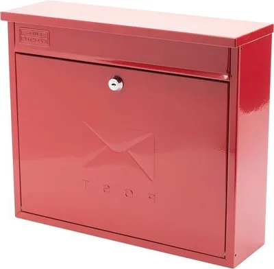 Immagine prodotto di Cassetta postale Famanu per esterni, resistente alle intemperie, colore rosso, dimensioni 36x31x10 cm