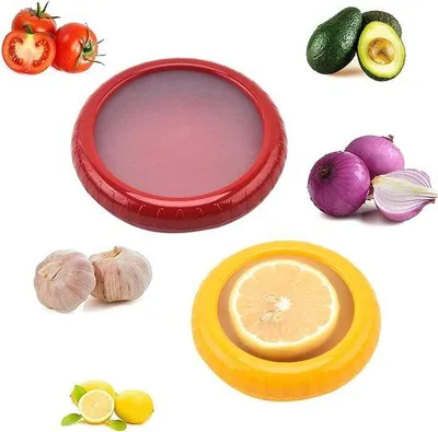 Produktbild von Biologische Lebensmittelbehälter - 2 Stück - Frischhalter für Zitrusfrüchte - Krümelkasten für Gemüse -  - Herstellbar - Frischhalter für Tomaten
