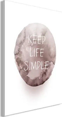 Produktbild von Vliesstoff Leinwandbild - Keep Life Simple (1 Part) Vertical 80x120 cm Text m-A-0982-b-a