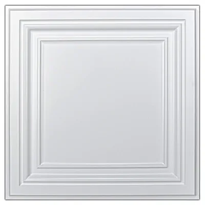 12er-Pack PVC-Deckenplatten 61x61 cm weiß 4,5 m²