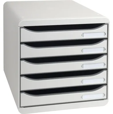 Immagine prodotto di Exacompta Big-Box Plus Classic, contenitore con cassetti, color grigio chiaro, dimensioni 34,7 x 27,8 x 27,1 cm