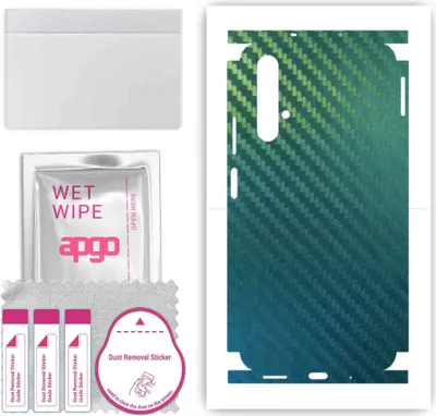 Produktbild von apgo Rückseite + Seiten Schutzfolie, Skin, kompatibel mit Honor 20, Hinten Displayschutzfolie aus Vinylfolie, kratzfest, einfache Montage - Kohlenstoff-Chamäleon CAKA1