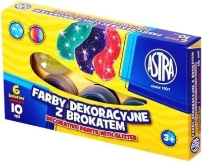 Obrázek produktu pro Dekorační barvy se třpytkami, 6 barev