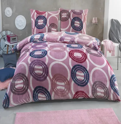 Produktbild von Winter Plüsch Bettwäsche - 135x200, 155x220, 200x200 cm - Cashmere-Touch, , Flauschig Soft Teddy, mit Kissenbezug 80x80 Deckenbezug Bettbezug Set, Größe:155x220 + 80x80, Design - Motiv:Design 4