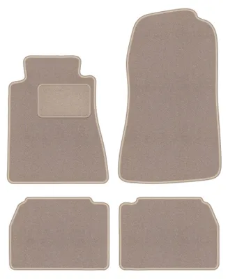 Image de Tapis de sol en moquette pour Mercedes C 190 W201 1982-1993 (berline) – jeu 4 pièces, beiges, sur mesure – Wielganizator LUX