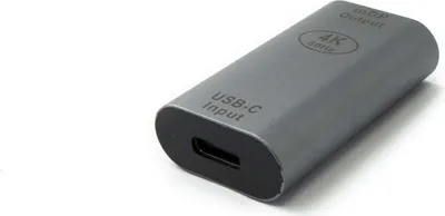 Produktbild von SYSTEM-S DisplayPort Adapter Mini DP Buchse zu USB 3.1 Typ C Buchse 4K Kabel in Grau