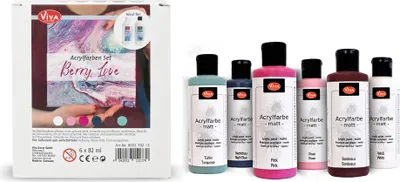 Produktbild von ViVA DECOR Acrylfarben-Set "Berry Love" 6-teilig