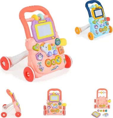 Produktbild von Moni Lauflernwagen Elefant, Formsortierer, Maltafel, Musikfunktion, ab 12 Monate rosa