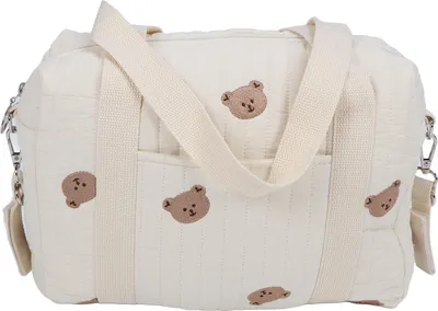 Obrázok produktu pre Multifunkčný detský kočík úložná taška zips nálepka opakovane použiteľné kabelka plienky medveď