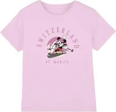 Image de Disney - T-shirt "Switzerland" pour enfants TV4243 (116) (Rose)