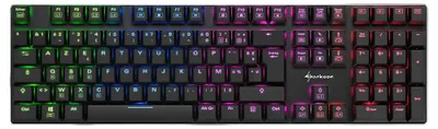 Produktbild von Sharkoon PureWriter RGB, Kabelgebunden, USB, Mechanischer Switch, AZERTY, RGB-LED, Schwarz