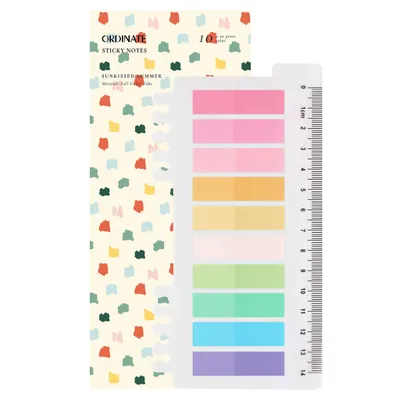 Produktbild von Ordinate - Sunkissed Summer sticky notes | Transparente Haftnotizen | Haftmarker, Page Marker | Klebezettel set | planner