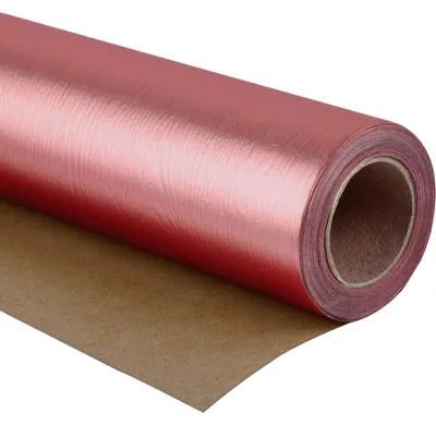 Produktbild von Geschenkpapier zum Verpacken ökologisch metallisch Rot 76 cm x 5 m