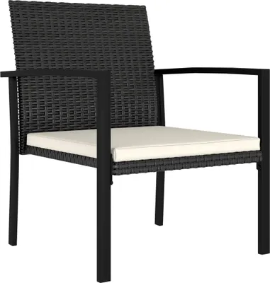 Produktbild von vidaXL Garten-Essstühle 4 Stk. Poly Rattan Schwarz